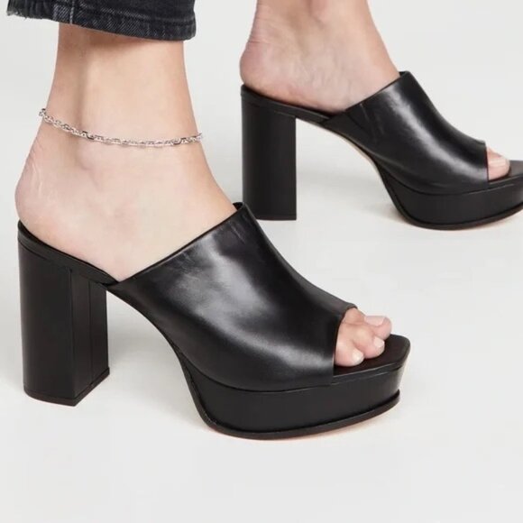 Schutz - Nelia Platform Sandals in Black - Picture 1 of 6